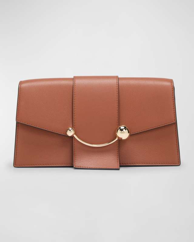 Crescent Mini Flap Leather Crossbody Bag